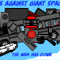 Battles Against Giant Space Ship