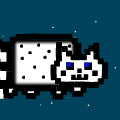 nyan cat black & white REMIX