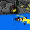 ..Stuck in a underwater cave..