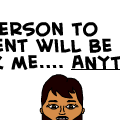 Last person...
