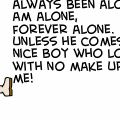 'alone'