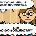 How much my Dad likes football