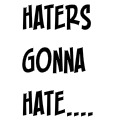 Haters Gonna Hate.