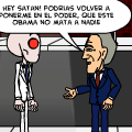 'Satan no vota por Bush'