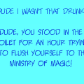 Dude I wasn't THAT drunk