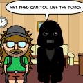 crazy fred + darth vader
