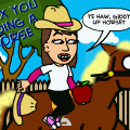 Riding a horse