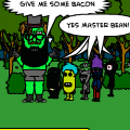 bacon stealing for bean???