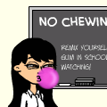 me chewing gum