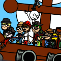Pirates!  MEET JAWS  