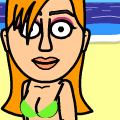 'Green and Black Bikini'