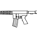 Blackops Commando Line Drawing