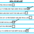 'Evil To Do List'