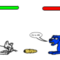 white V.S blue