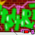 'tryed to make graffiti'