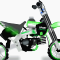 dirt bike side view.