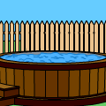 backyard hot tub