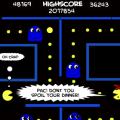Pac-Man Lives, with the missus