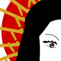 Geisha in red-eye work
