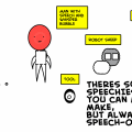 Thing in speech bibbles