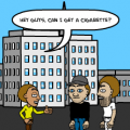 'Roman Bums a Cigarette'