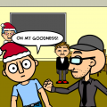 'Someone hit by Mr Gallagher'