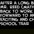 Math Man Back in School
