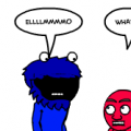 ELMO AND COOKIE MONSTER