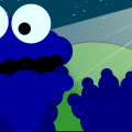 Cookie Monster at Night