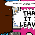 'C.C. LEAVING?'