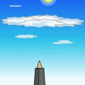 Desert Sky and Monolith